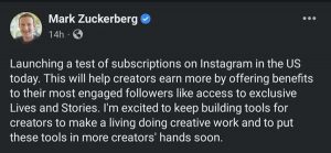 Mark Zuckerberg ra mắt phiên bản trả phí dành riêng cho Instagram